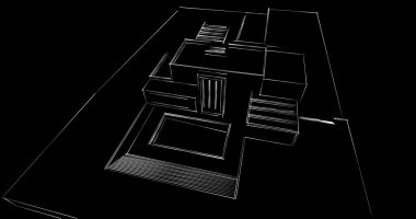 soyut mimari duvar kağıdı tasarımı, dijital konsept arkaplan