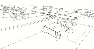 soyut mimari duvar kağıdı tasarımı, dijital konsept arkaplan
