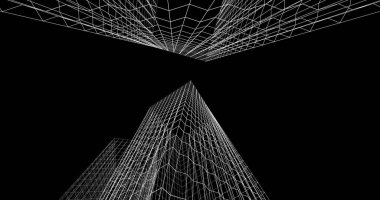 soyut mimari duvar kağıdı tasarımı, dijital konsept arkaplan