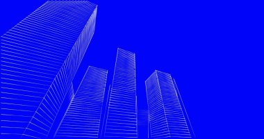 soyut mimari duvar kağıdı tasarımı, dijital konsept arkaplan