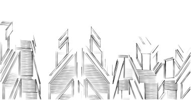 soyut mimari duvar kağıdı tasarımı, dijital konsept arkaplan