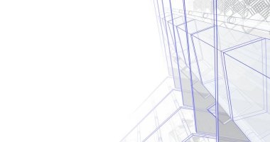 soyut mimari duvar kağıdı tasarımı, dijital konsept arkaplan