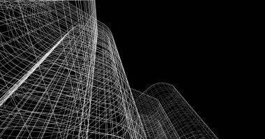 soyut mimari duvar kağıdı tasarımı, dijital konsept arkaplan