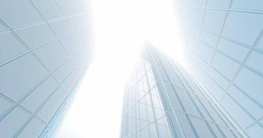 Arkaplanda mimari bina 3d illüstrasyon