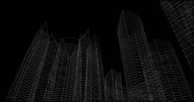 soyut mimari duvar kağıdı tasarımı, dijital konsept arkaplan