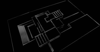 soyut mimari duvar kağıdı tasarımı, dijital konsept arkaplan