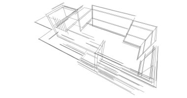 soyut mimari duvar kağıdı tasarımı, dijital konsept arkaplan