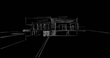 soyut mimari duvar kağıdı tasarımı, dijital konsept arkaplan
