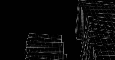 soyut mimari duvar kağıdı tasarımı, dijital konsept arkaplan