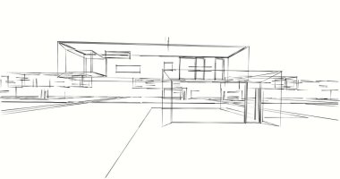 soyut mimari duvar kağıdı tasarımı, dijital konsept arkaplan