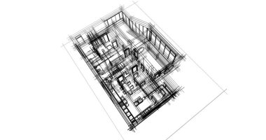 soyut mimari duvar kağıdı tasarımı, dijital konsept arkaplan