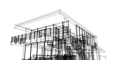soyut mimari duvar kağıdı tasarımı, dijital konsept arkaplan