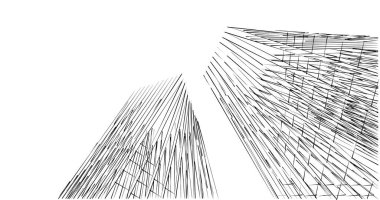 soyut mimari duvar kağıdı tasarımı, dijital konsept arkaplan