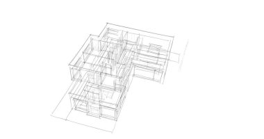 soyut mimari duvar kağıdı tasarımı, dijital konsept arkaplan