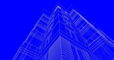 soyut mimari duvar kağıdı tasarımı, dijital konsept arkaplan