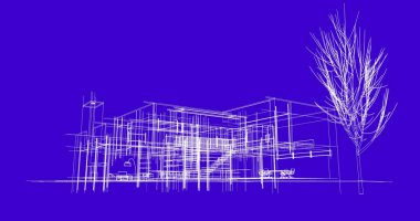 soyut mimari duvar kağıdı tasarımı, dijital konsept arkaplan