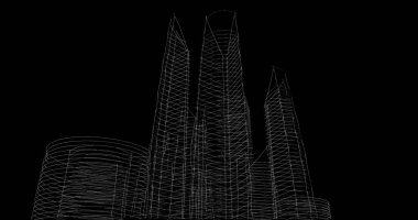 soyut mimari duvar kağıdı tasarımı, dijital konsept arkaplan