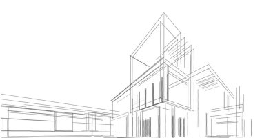 soyut mimari duvar kağıdı tasarımı, dijital konsept arkaplan