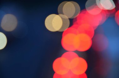 Bulanık soyut ışıklar gece şehrin arka planı