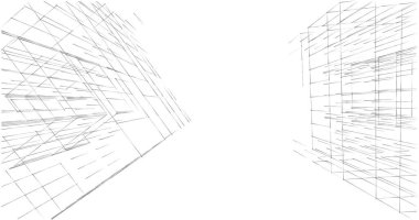 soyut mimari duvar kağıdı tasarımı, dijital konsept arkaplan