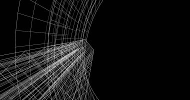 soyut mimari duvar kağıdı tasarımı, dijital konsept arkaplan