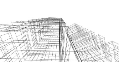 soyut mimari duvar kağıdı tasarımı, dijital konsept arkaplan