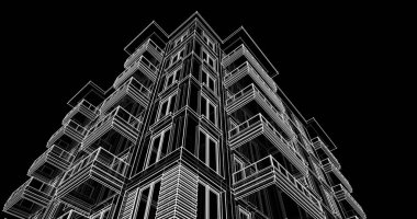 soyut mimari duvar kağıdı tasarımı, dijital konsept arkaplan