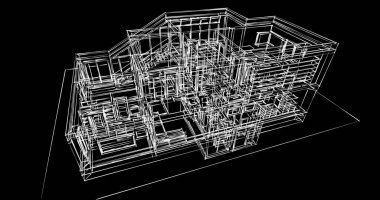 soyut mimari duvar kağıdı tasarımı, dijital konsept arkaplan