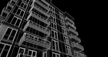 soyut mimari duvar kağıdı tasarımı, dijital konsept arkaplan