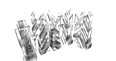 soyut mimari duvar kağıdı tasarımı, dijital konsept arkaplan