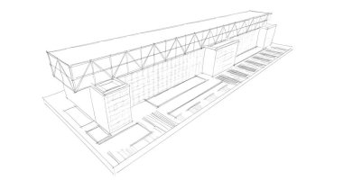 soyut mimari duvar kağıdı tasarımı, dijital konsept arkaplan