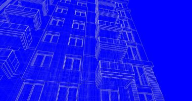 soyut mimari duvar kağıdı tasarımı, dijital konsept arkaplan