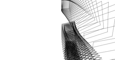 soyut mimari duvar kağıdı tasarımı, dijital konsept arkaplan