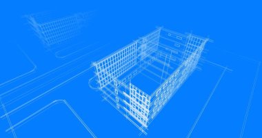 soyut mimari duvar kağıdı tasarımı, dijital konsept arkaplan