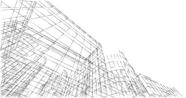 soyut mimari duvar kağıdı tasarımı, dijital konsept arkaplan