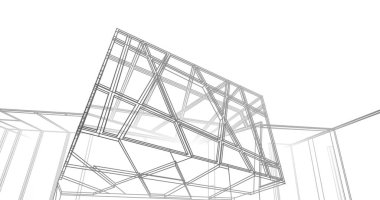 soyut mimari duvar kağıdı tasarımı, dijital konsept arkaplan