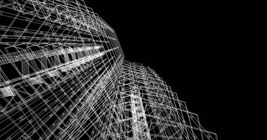 soyut mimari duvar kağıdı tasarımı, dijital konsept arkaplan