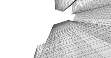 soyut mimari duvar kağıdı tasarımı, dijital konsept arkaplan