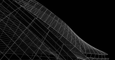 soyut mimari duvar kağıdı tasarımı, dijital konsept arkaplan