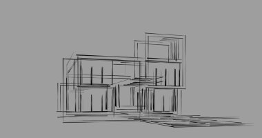 soyut mimari duvar kağıdı tasarımı, dijital konsept arkaplan