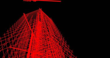 soyut mimari duvar kağıdı tasarımı, dijital konsept arkaplan