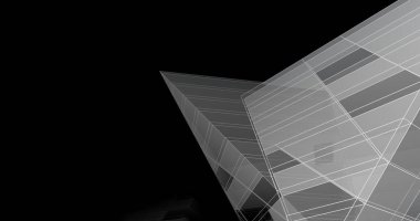 Mimari sanat konseptinde soyut çizgiler, minimum geometrik şekiller. 