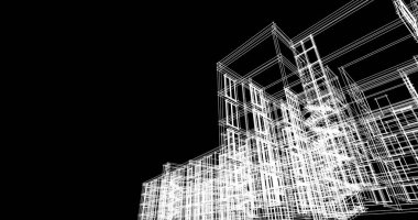 soyut mimari duvar kağıdı tasarımı, dijital konsept arkaplan