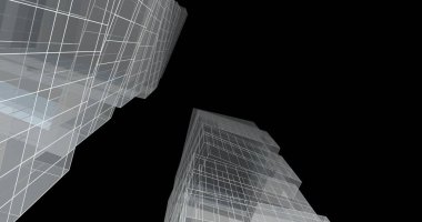 soyut mimari duvar kağıdı tasarımı, dijital konsept arkaplan