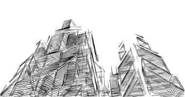 soyut mimari duvar kağıdı tasarımı, dijital konsept arkaplan