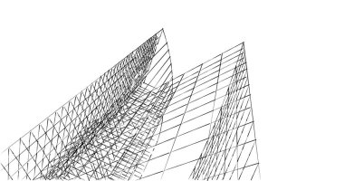 soyut mimari duvar kağıdı tasarımı, dijital konsept arkaplan