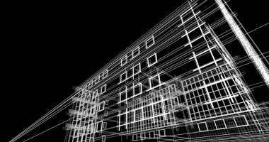 soyut mimari duvar kağıdı tasarımı, dijital konsept arkaplan