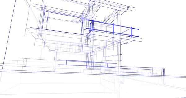 最小几何建筑设计 — 图库照片