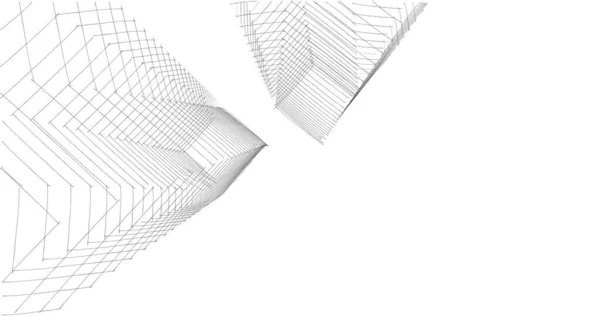 Lignes Dessin Abstraites Dans Concept Art Architectural Formes Géométriques Minimales — Photo