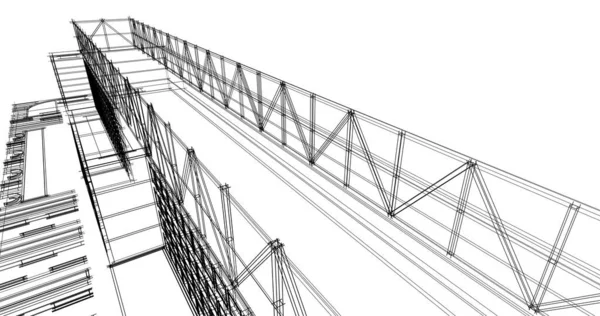 Disegno Astratto Carta Parati Architettonica Sfondo Concetto Digitale — Foto Stock